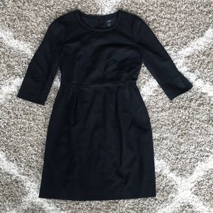 J. Crew black dress. Size 8. Worn once
